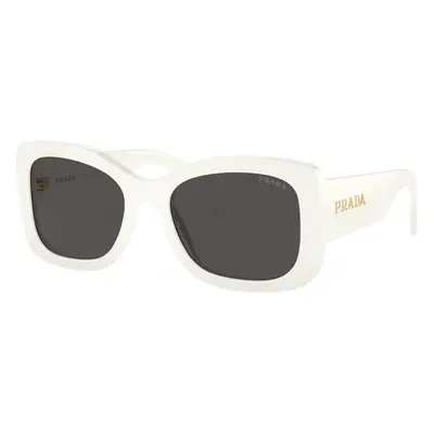 Prada Woman Sunglass PR A08S - Frame color: Talc, Lens color: Dark Grey