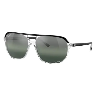 Ray-Ban Unisex Sunglass RB2205 Bill One - Frame color: Black On Transparent, Lens color: Silver