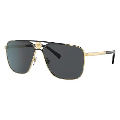 Versace Man Sunglass VE2238 - Frame color: Gold/Matte Black, Lens color: Dark Grey