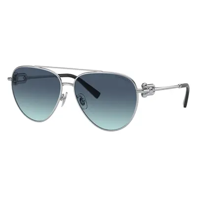 Tiffany & Co. Woman Sunglass TF3092 - Frame color: Silver, Lens color: Azure Gradient Blue