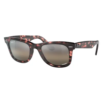 Ray-Ban Unisex Sunglass RB2140 Original Wayfarer Chromance - Frame color: Transparent Pink, Len