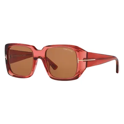 Tom Ford Woman Sunglass Ryder-02 - Frame color: Shiny Pink, Lens color: Brown