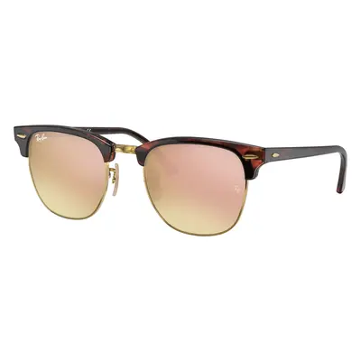 Ray-Ban Unisex Sunglass RB3016 Clubmaster Flash Lenses - Frame color: Red Havana, Lens color: C