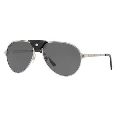 Cartier Man Sunglass CT0034S - Frame color: Gunmetal Black, Lens color: Grey Polar