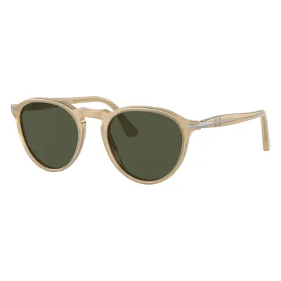 Persol Unisex Sunglass PO3286S - Frame color: Champagne, Lens color: Green