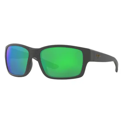 Maui Jim Man Sunglass Mangroves - Frame color: Grey Multicolor, Lens color: Green Mirror Polari