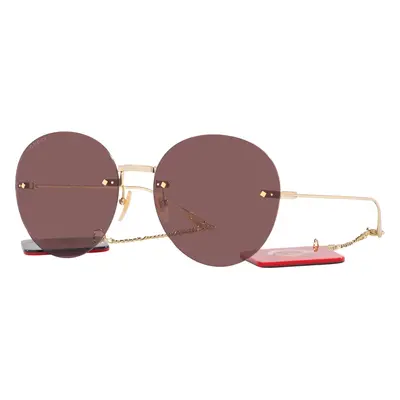 Gucci Woman Sunglass GG1149S CNY Edition - Frame color: Gold, Lens color: Brown