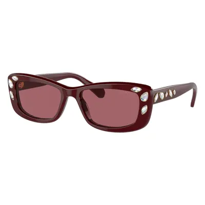 Swarovski Woman Sunglass SK6008 - Frame color: Burgundy, Lens color: Burgundy