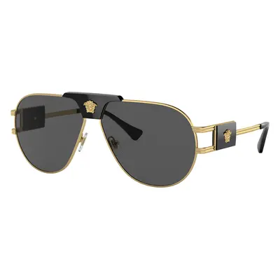 Versace Man Sunglass VE2252 - Frame color: Gold, Lens color: Dark Grey