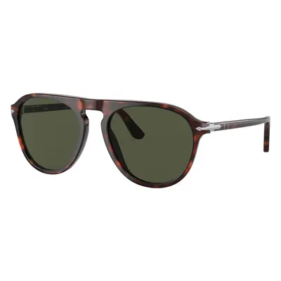 Persol Unisex Sunglass PO3302S - Frame color: Havana, Lens color: Green