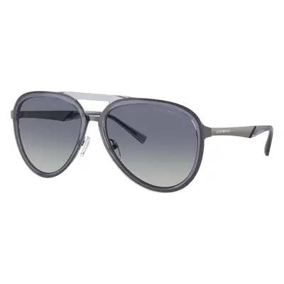 Emporio Armani Man Sunglass EA2145 - Frame color: Shiny Transparent Dark Blue, Lens color: Grad