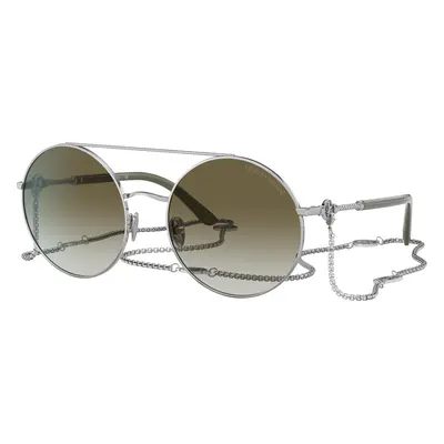 Giorgio Armani Woman Sunglass AR6135 - Frame color: Silver, Lens color: Gradient Green