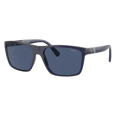 Polo Ralph Lauren Man Sunglass PH4133 - Frame color: Shiny Transparent Navy Blue, Lens color: D