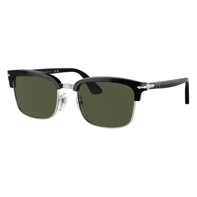 Persol Unisex Sunglass PO3327S - Frame color: Black, Lens color: Green