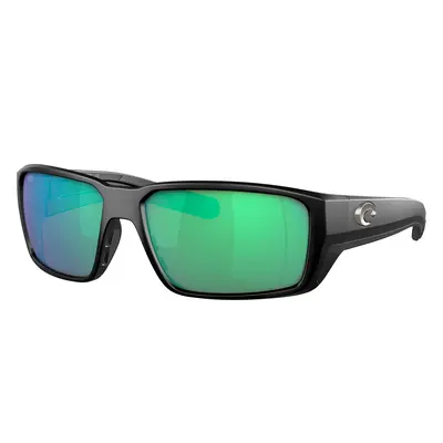 Costa Man Sunglass 6S9079 Fantail PRO - Frame color: Matte Black, Lens color: Green Mirror