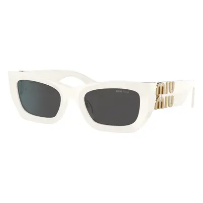 Miu Miu Woman Sunglass MU 09WS Runway - Frame color: White, Lens color: Dark Grey