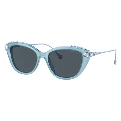 Swarovski Woman Sunglass SK6010 - Frame color: Opal Light Blue, Lens color: Dark Grey