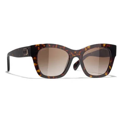 Chanel Woman Sunglass Square Sunglasses CH5478 - Frame color: Dark Tortoise, Lens color: Brown