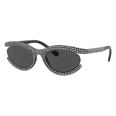 Swarovski Woman Sunglass SK6006 - Frame color: Black, Lens color: Dark Grey