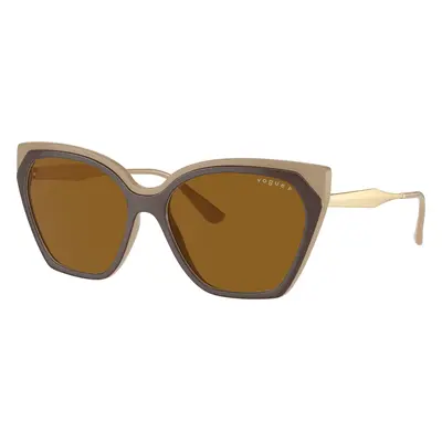 Vogue Eyewear Woman Sunglass VO5521S - Frame color: Top Brown/Nude, Lens color: Dark Brown Pola