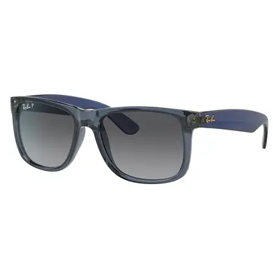 Ray-Ban Man Sunglass RB4165 Justin Classic - Frame color: Transparent Blue, Lens color: Grey