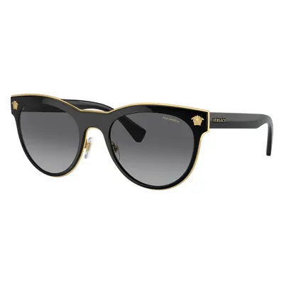 Versace Woman Sunglass VE2198 - Frame color: Black, Lens color: Light Grey Gradient Grey