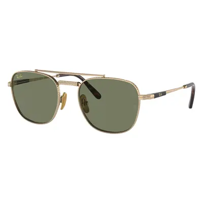 Ray-Ban Unisex Sunglass RB8258 Frank II Titanium - Frame color: Arista Gold, Lens color: Green