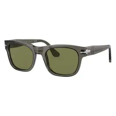 Persol Unisex Sunglass PO3269S - Frame color: Opal Smoke, Lens color: Light Green