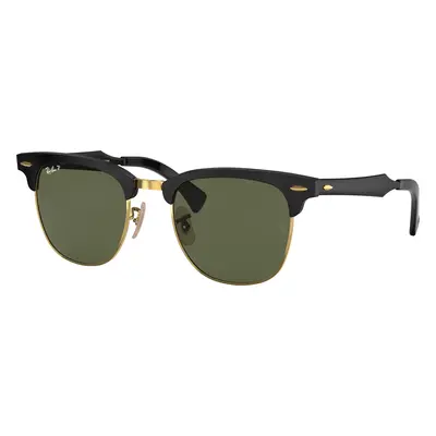 Ray-Ban Unisex Sunglass RB3507 Clubmaster Aluminum - Frame color: Black On Gold, Lens color: G-