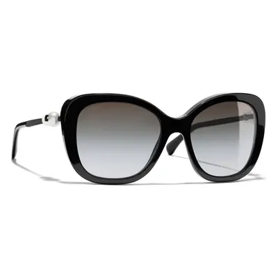 Chanel Woman Sunglass Square Sunglasses CH5339H - Frame color: Black, Lens color: Grey