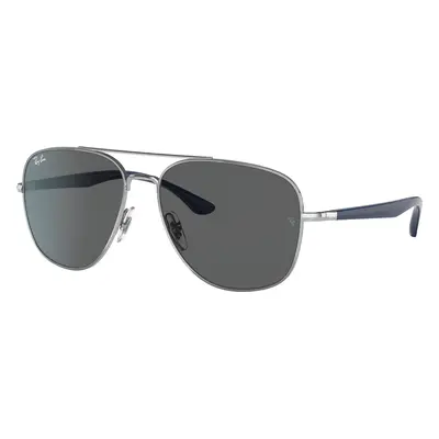 Ray-Ban Unisex Sunglass RB3683 - Frame color: Silver, Lens color: Dark Grey