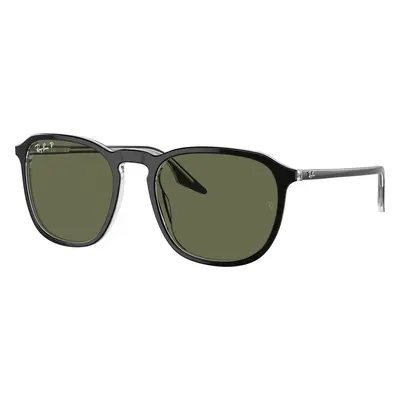 Ray-Ban Unisex Sunglass RB2203 - Frame color: Black On Transparent, Lens color: Green