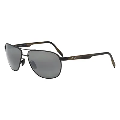 Maui Jim Unisex Sunglass 728 Castles - Frame color: Black Matte, Lens color: Gunmetal Mirror Po