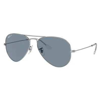 Ray-Ban Unisex Sunglass RB3025 Aviator Classic - Frame color: Silver, Lens color: Blue