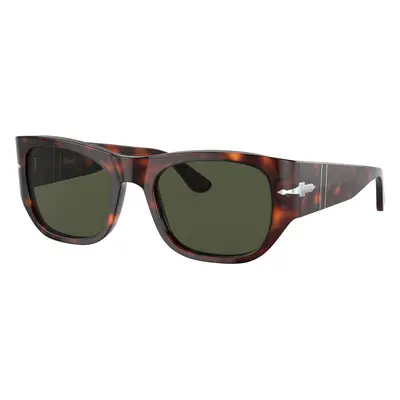 Persol Unisex Sunglass PO3308S - Frame color: Havana, Lens color: Green