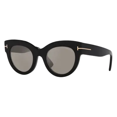 Tom Ford Woman Sunglass Lucilla - Frame color: Black, Lens color: Grey Mirror