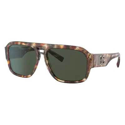 Dolce&Gabbana Man Sunglass DG4403 - Frame color: Red Havana, Lens color: Dark Green Polar