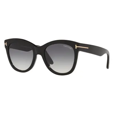 Tom Ford Woman Sunglass FT0870 - Frame color: Black Shiny, Lens color: Grey Gradient