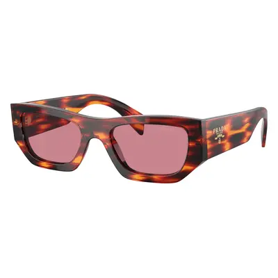 Prada Unisex Sunglass PR A01S - Frame color: Havana Red, Lens color: Dark Violet