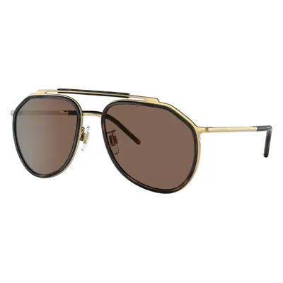 Dolce&Gabbana Man Sunglass DG2277 - Frame color: Gold/Havana, Lens color: Dark Brown