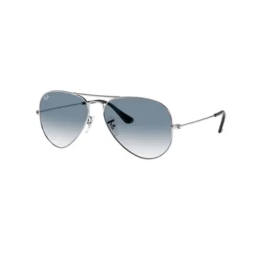 Ray-Ban Unisex Sunglass RB3025 Aviator Gradient - Frame color: Silver, Lens color: Light Blue G