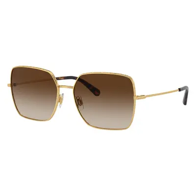 Dolce&Gabbana Woman Sunglass DG2242 - Frame color: Gold, Lens color: Brown Gradient Dark Brown