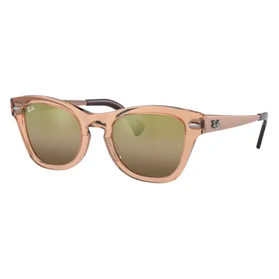 Ray-Ban Unisex Sunglass RB0707SM - Frame color: Transparent Brown, Lens color: Gold