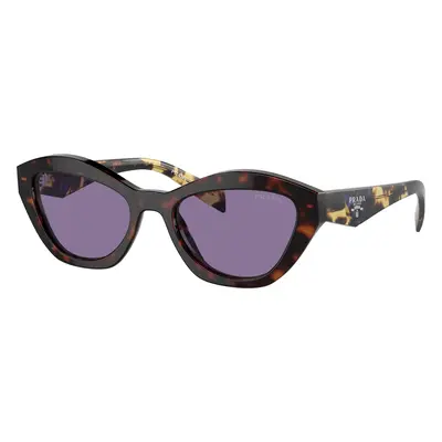 Prada Woman Sunglass PR A02S - Frame color: Havana, Lens color: Violet Mirror Internal Silver