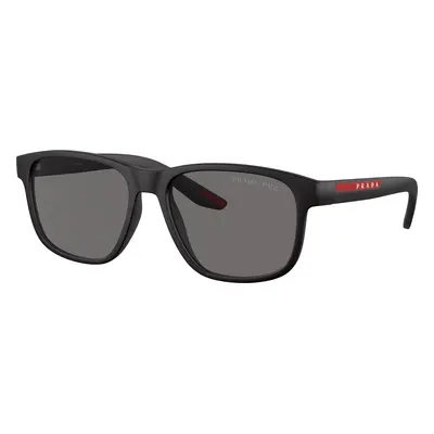 Prada Linea Rossa Man Sunglass PS 06YS - Frame color: Black Rubber, Lens color: Polar Dark Grey