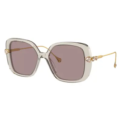 Swarovski Woman Sunglass SK6011 - Frame color: Transparent Light Brown, Lens color: Violet