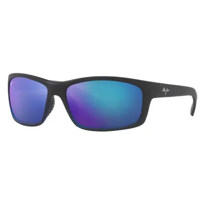 Maui Jim Unisex Sunglass 766 Kanaio Coast - Frame color: Black Matte, Lens color: Blue Hawaii M