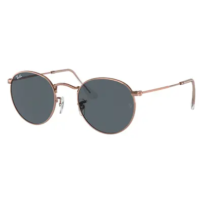 Ray-Ban Unisex Sunglass RB3447 Round Metal Rose Gold - Frame color: Rose Gold, Lens color: Blue