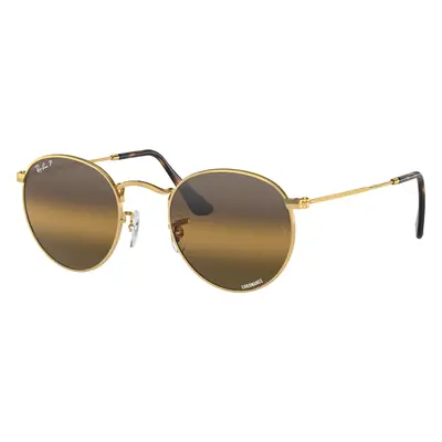 Ray-Ban Man Sunglass RB3447 Round Metal Chromance - Frame color: Arista Gold, Lens color: Silve