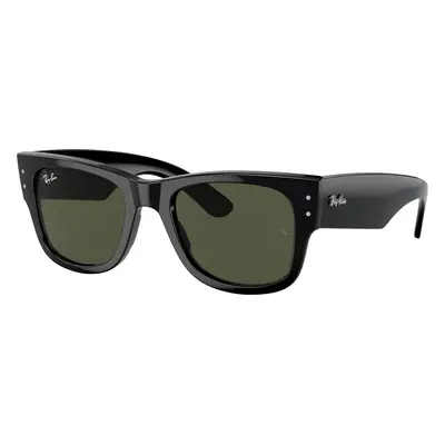 Ray-Ban Unisex Sunglass RB0840S Mega Wayfarer - Frame color: Black, Lens color: Green